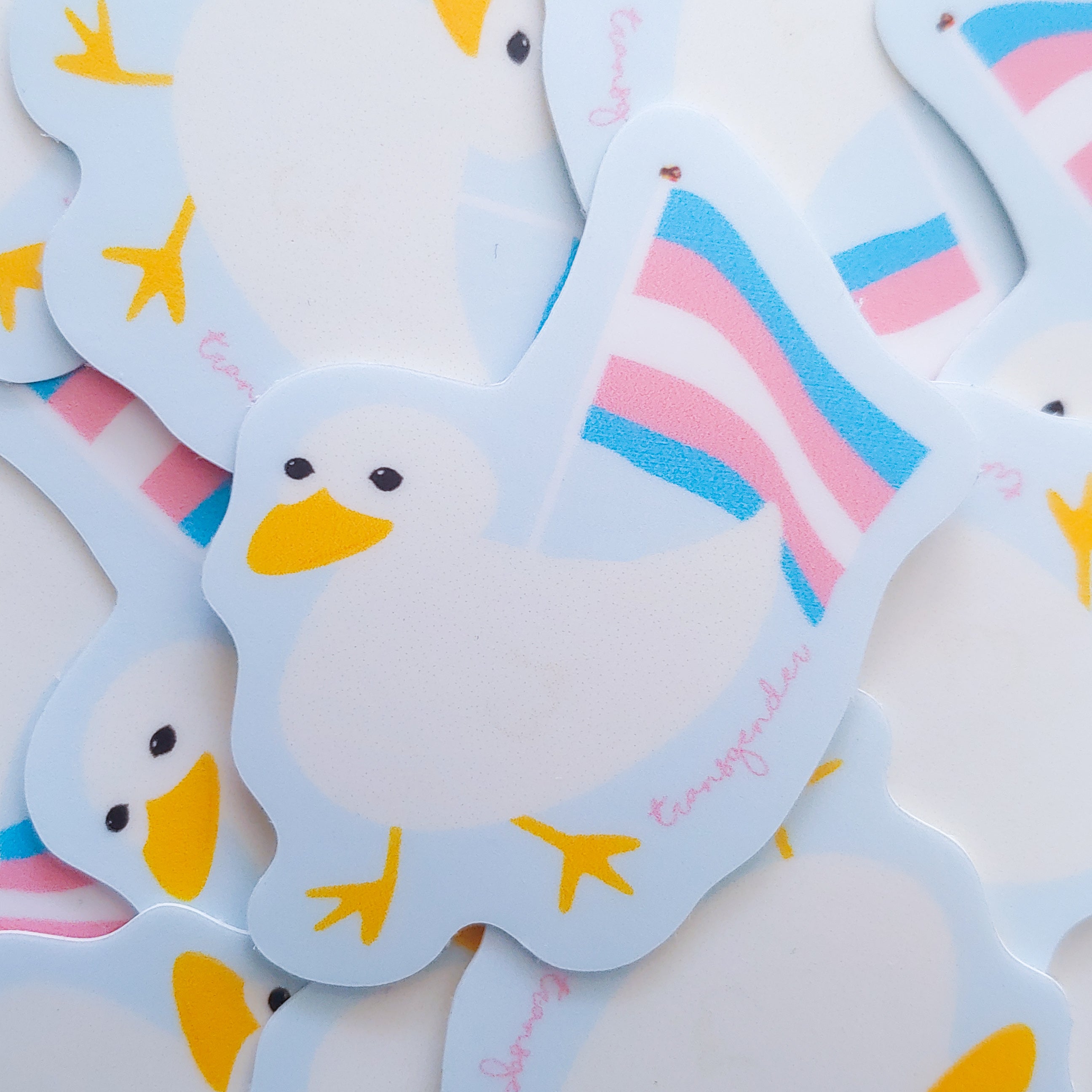 Gus the Duck Pride Flag Sticker - Weatherproof image 9