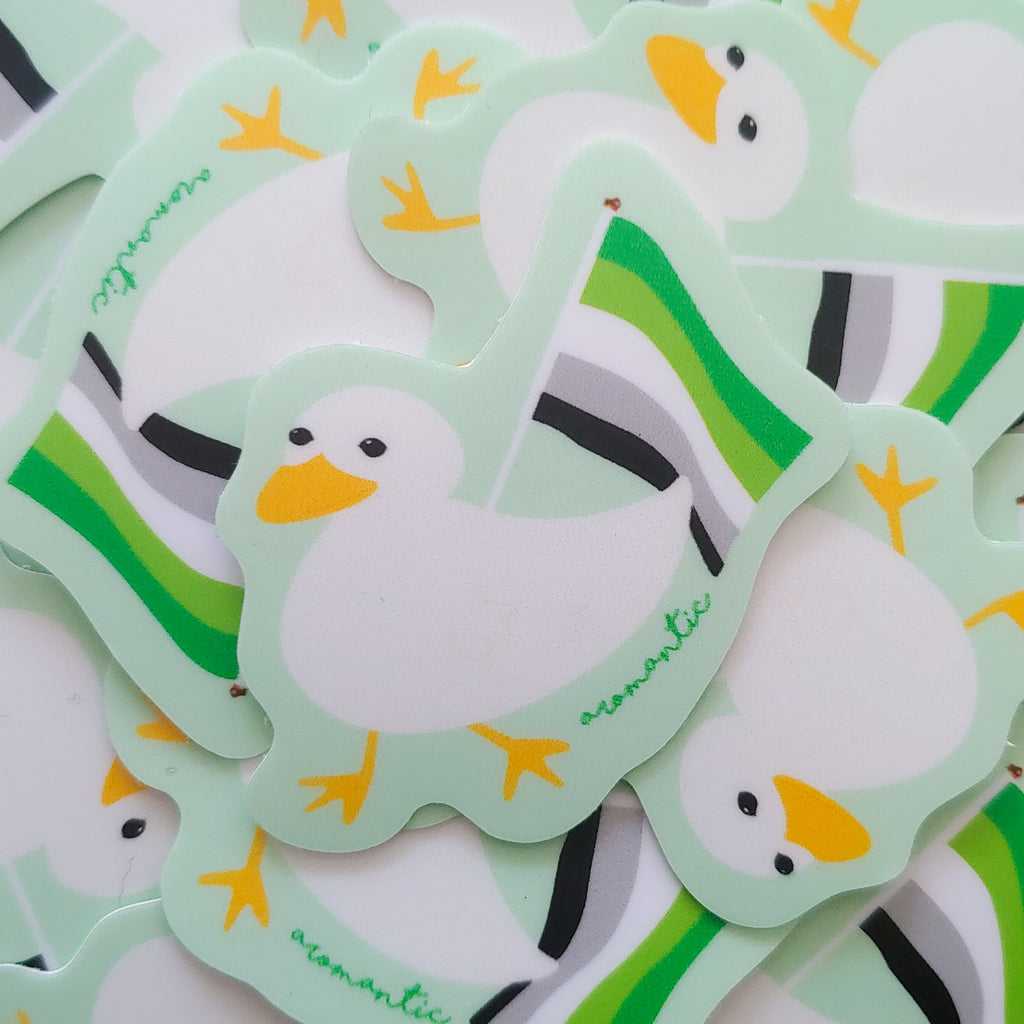 Gus the Duck Pride Flag Sticker - Weatherproof image 8