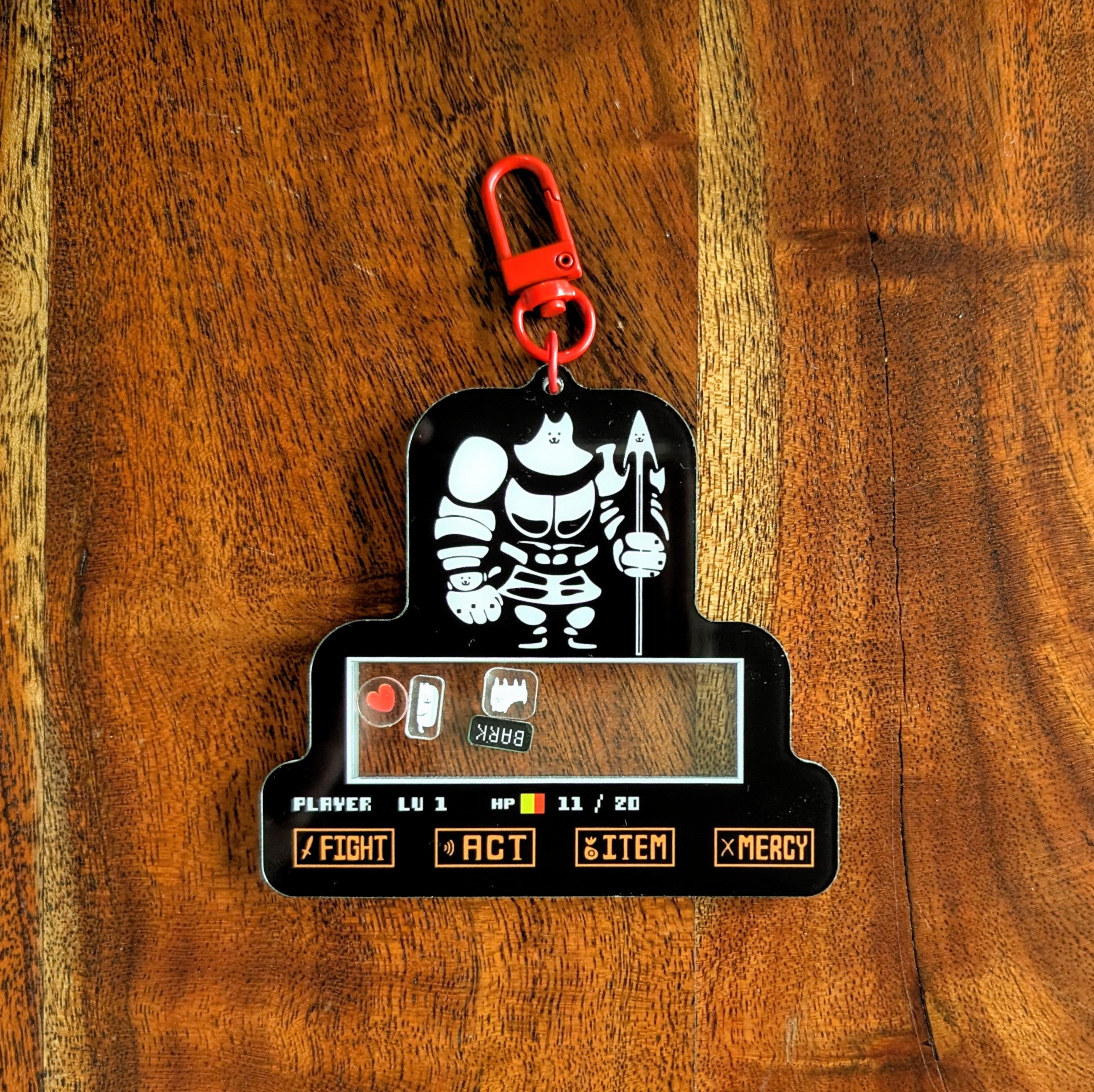 Greater and Lesser Dog Acrylic Shaker Keychain image 1