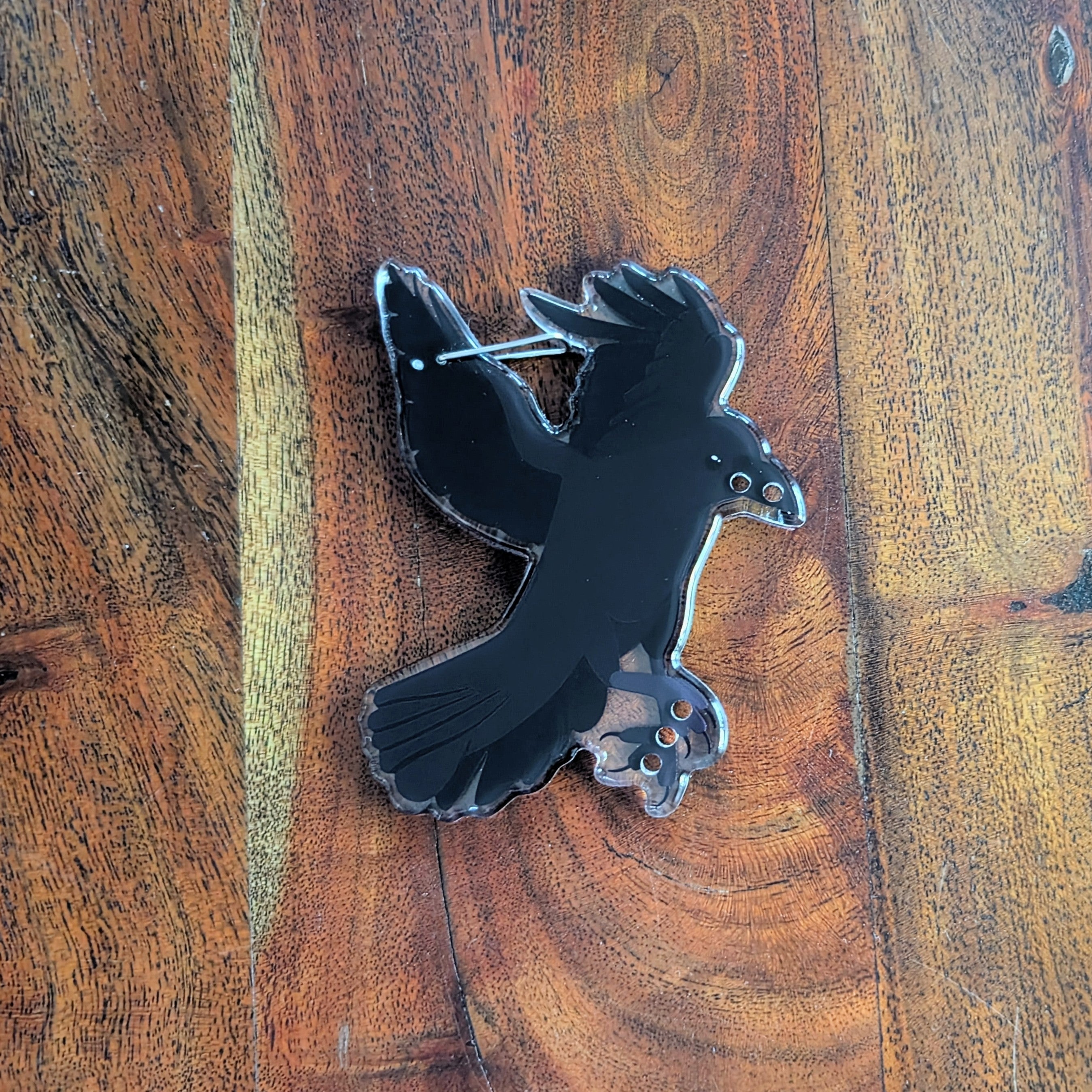 Acrylic Crow Carabiner - Trinket Holder image 2