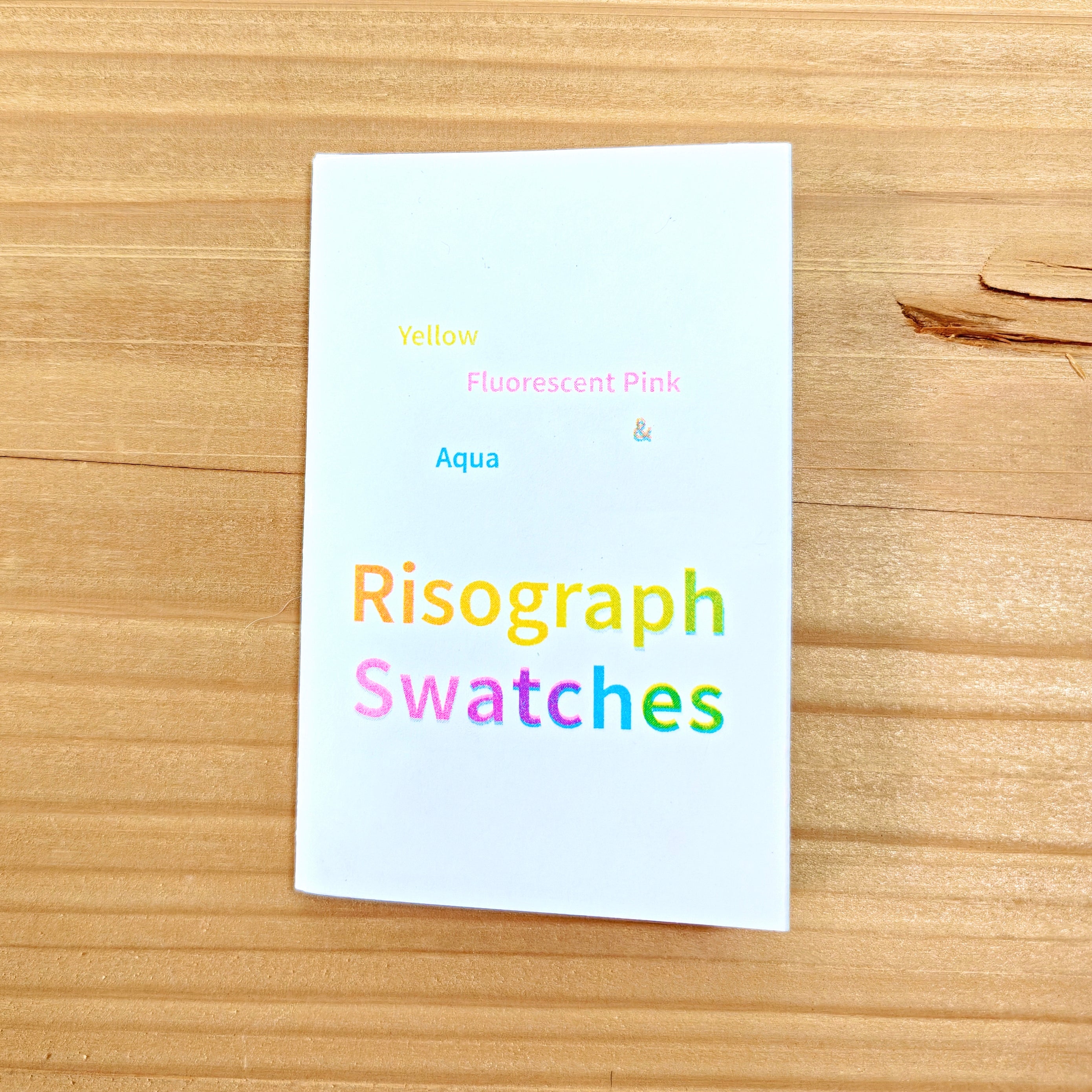 Risograph Color Swatches - Fluorescent Pink, Yellow, Aqua