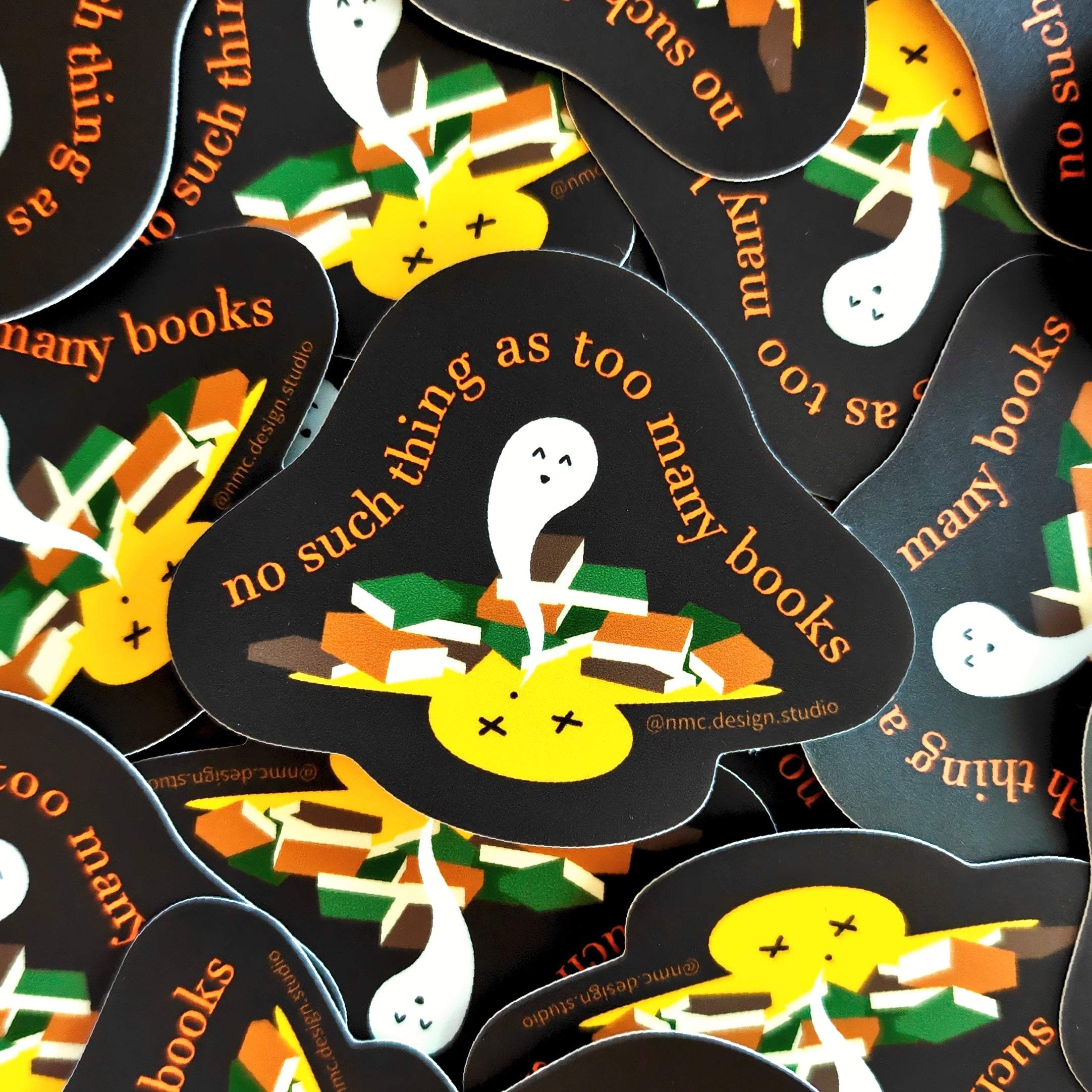 Never Too Many Books - Book Lover Vinyl Sticker