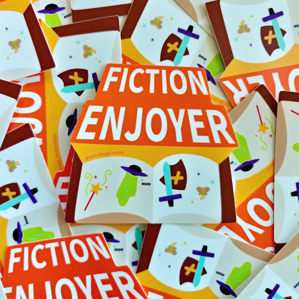 Fiction or Non-Fiction Enjoyer - Book Lover Vinyl Sticker