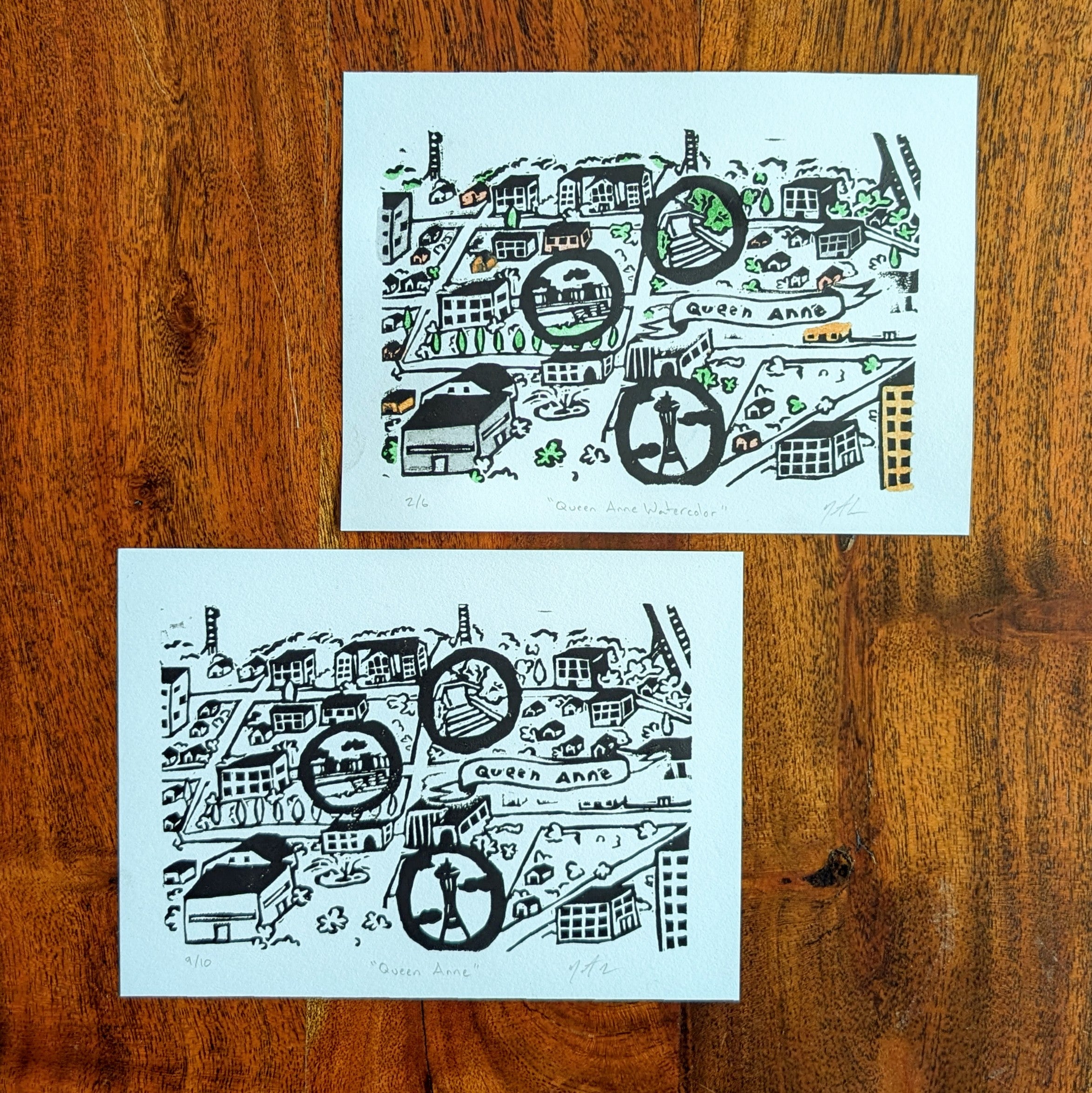 Seattle Neighborhood Block Prints