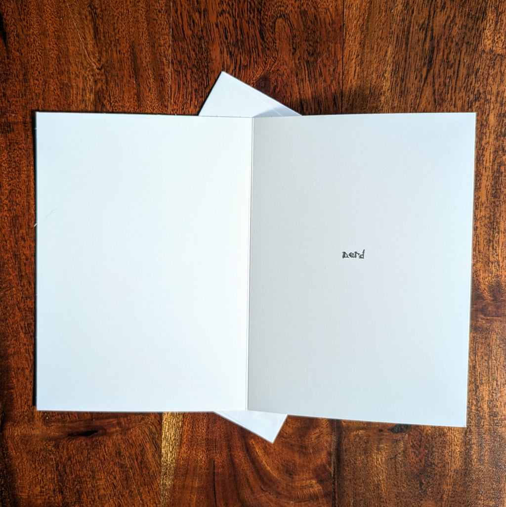 Hapy Birthday Nerd - Rude Birthday Card