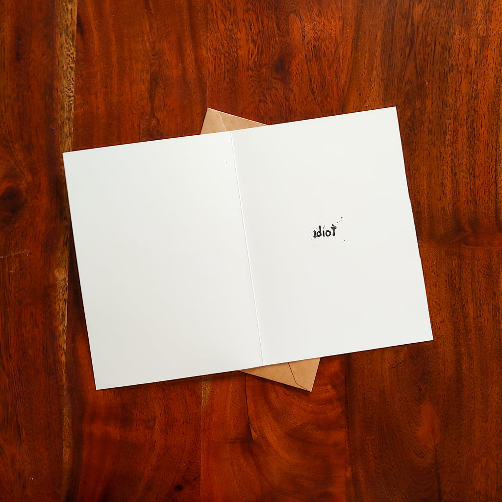 Hello Idiot - Rude Greeting Card