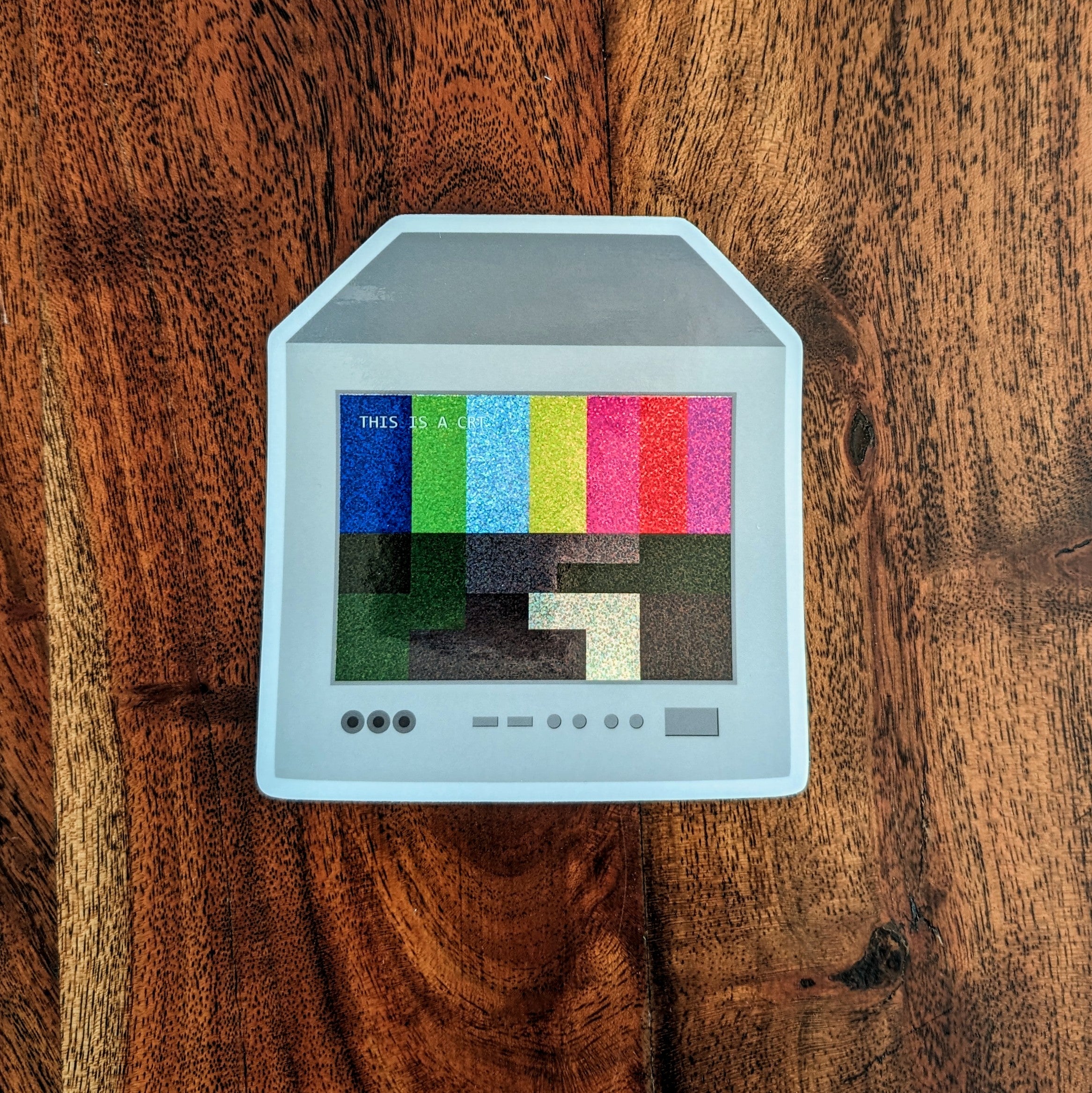 CRT Glitter Vinyl Sticker