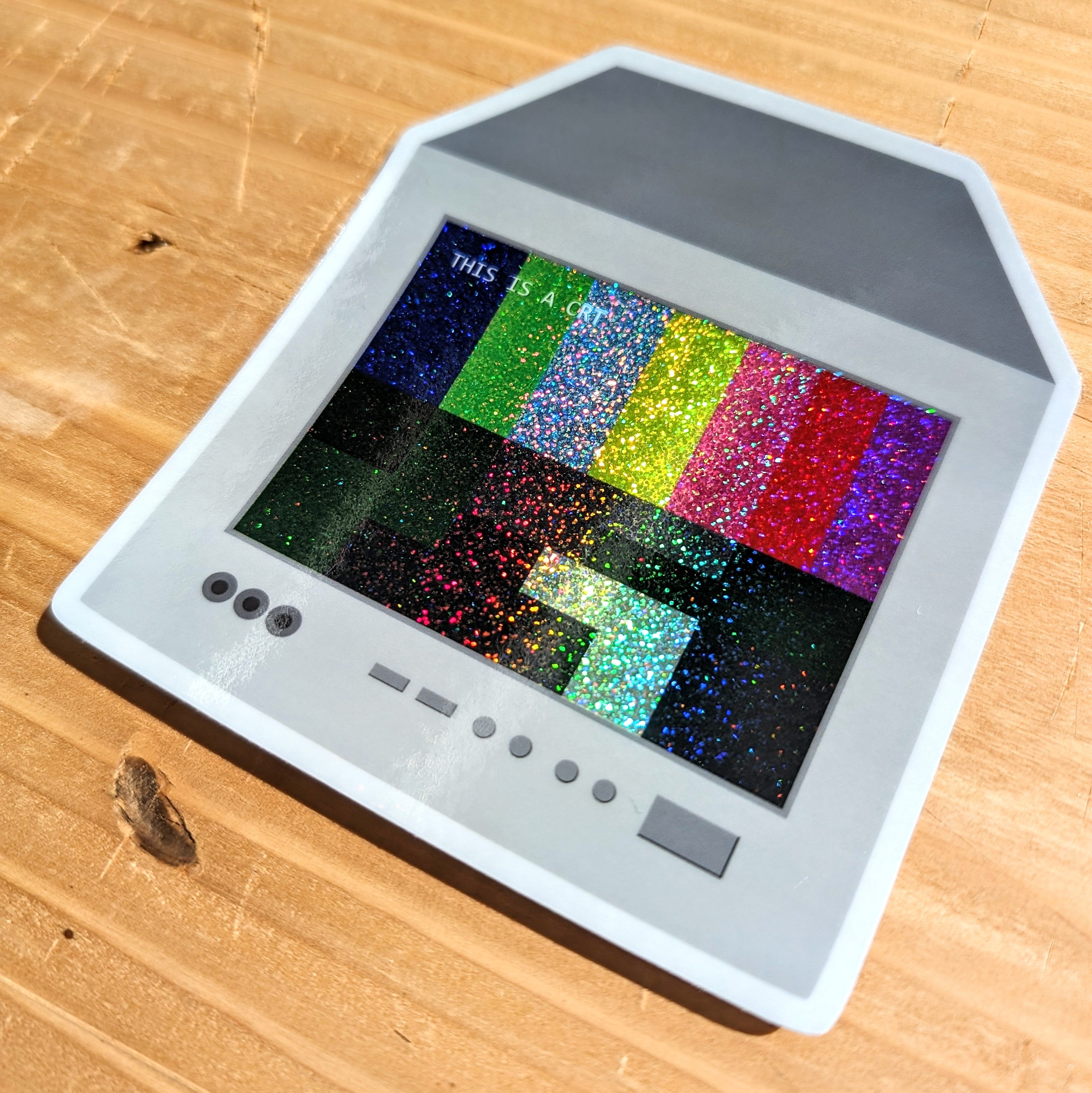 CRT Glitter Vinyl Sticker
