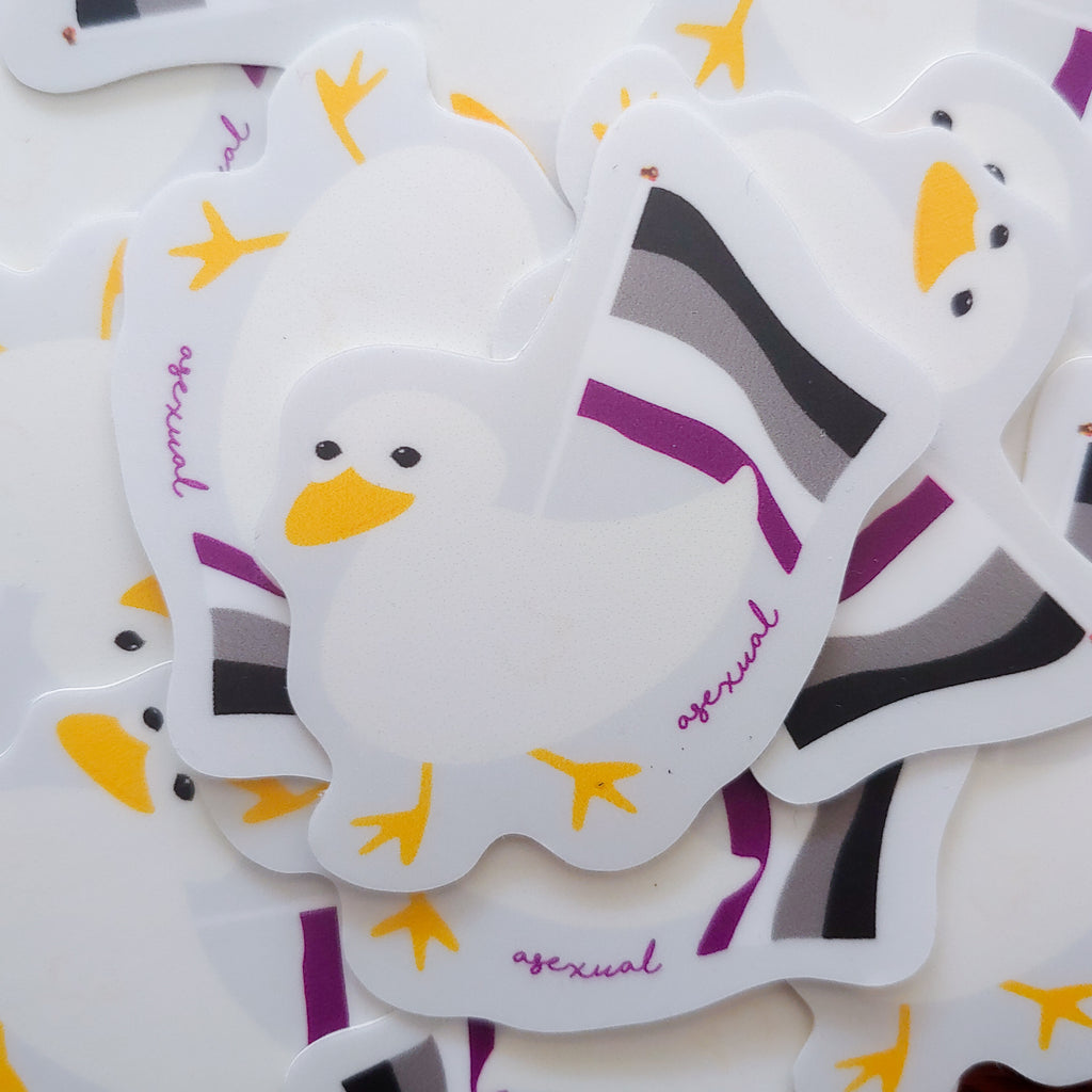 Gus the Duck Pride Flag Sticker - Weatherproof image 7