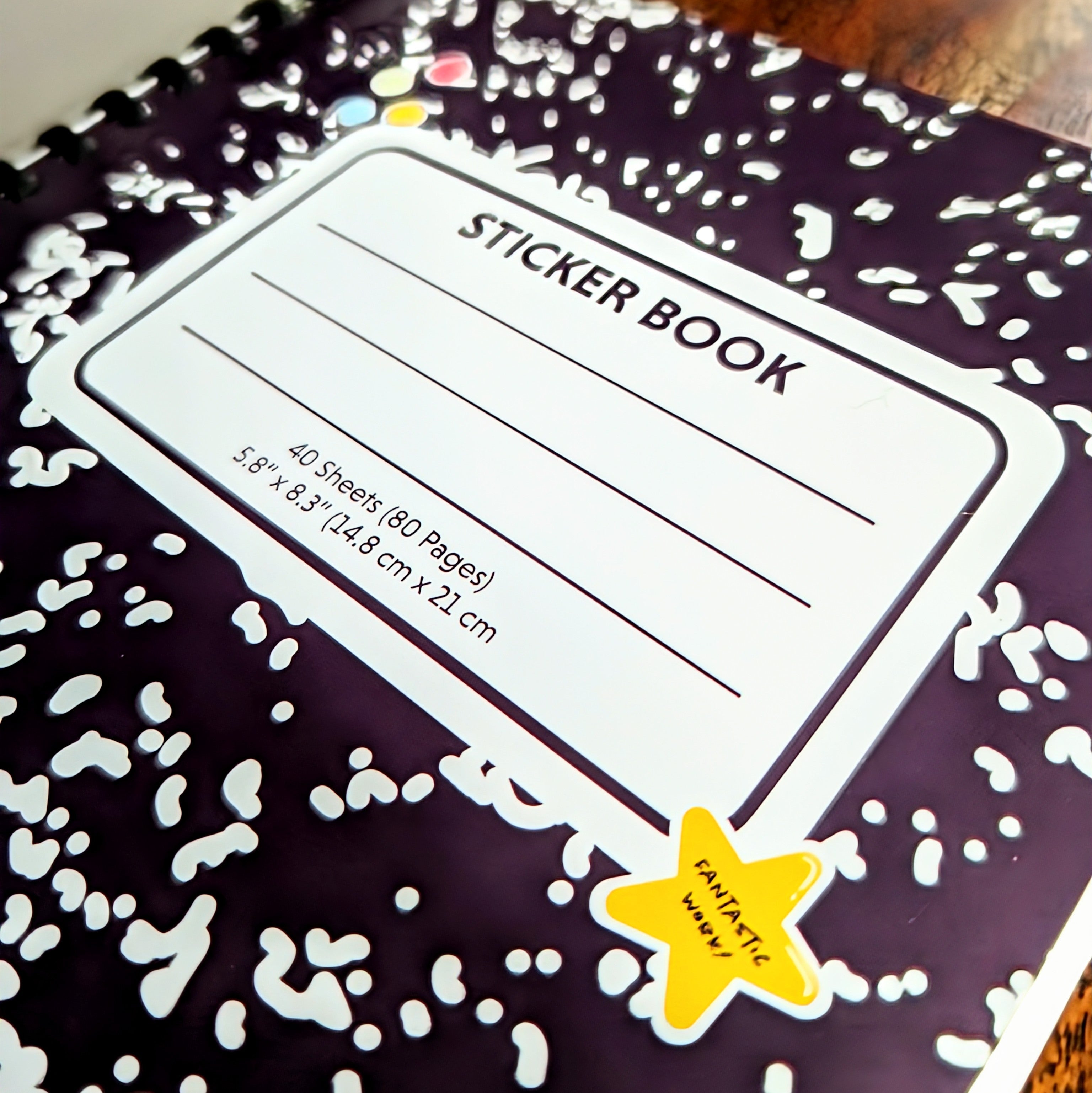 Composition Sticker Book - Reusable Sticker Storage image 5